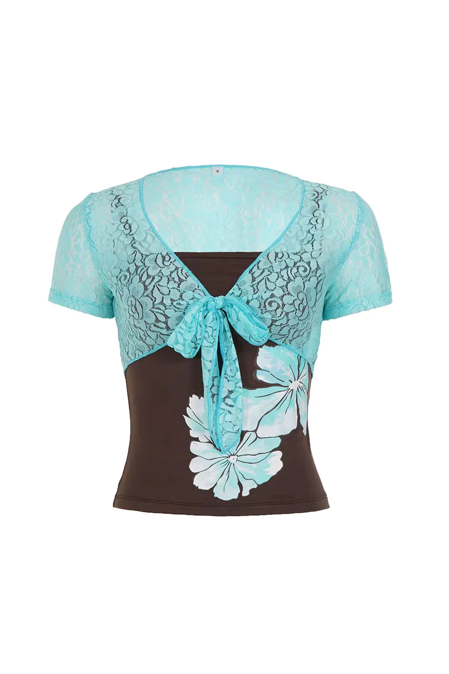 2000s It-Girl Energy Lace Tie-Front Layered Cami 2-Piece Set Top - Image 6