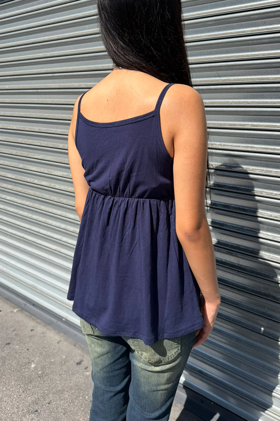 2000s Pleated Lace Trim Babydoll Cami Top - Image 14