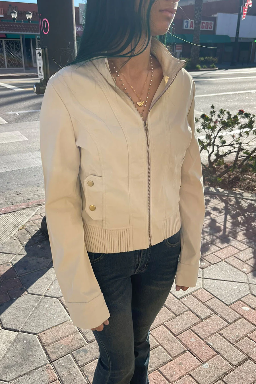 2000s Retro Style Khaki Jacket - Image 4