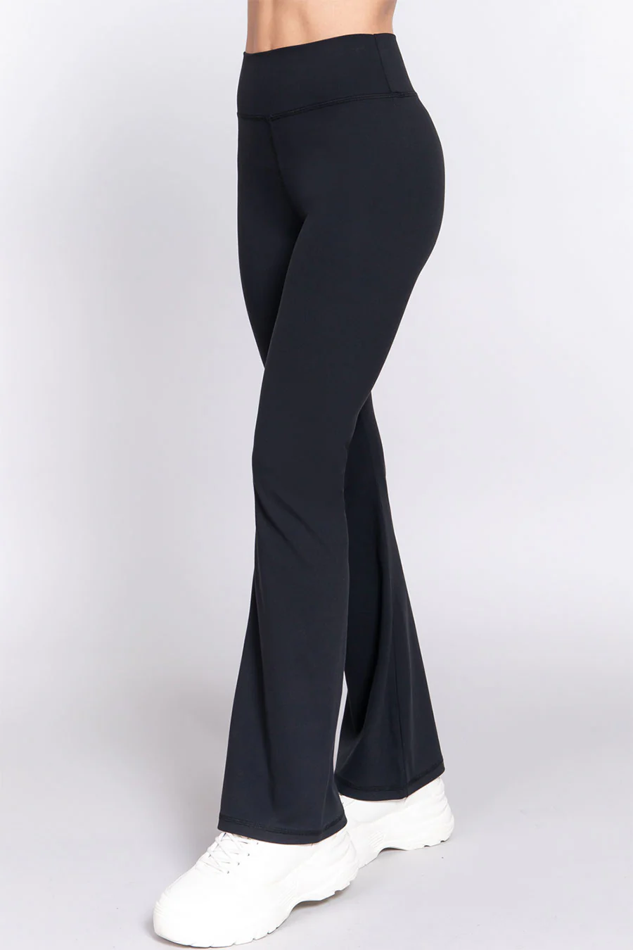 Basic Flare Power Stretch Workout Long Pants - Image 10