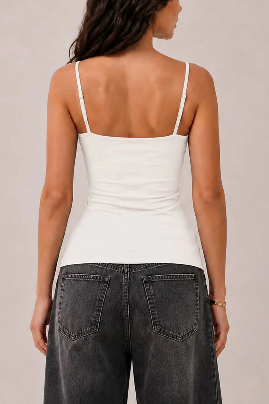 Basic Scoop Neck Built-In Bra Cami Top - Image 6