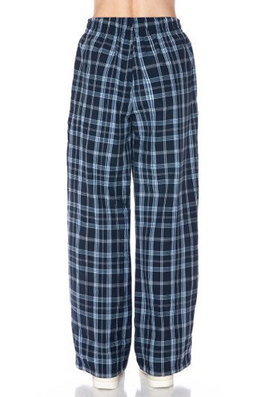 Basic Yarn-Dyed Plaid Pajama Pants with Side Pockets - Image 10