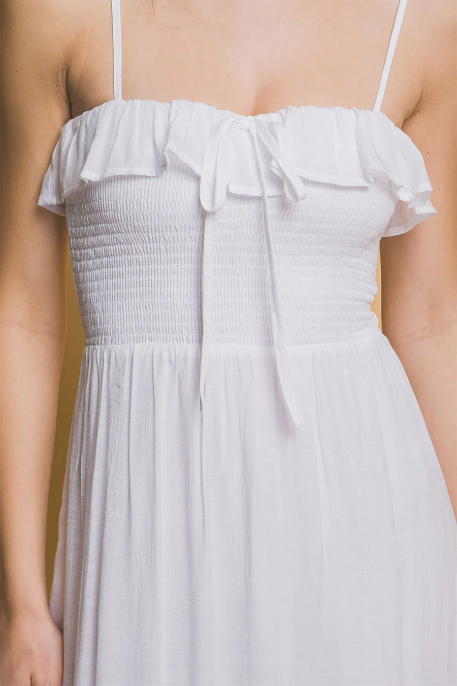 Bohemian Ruff Smocked Cami Maxi Dress - Image 3