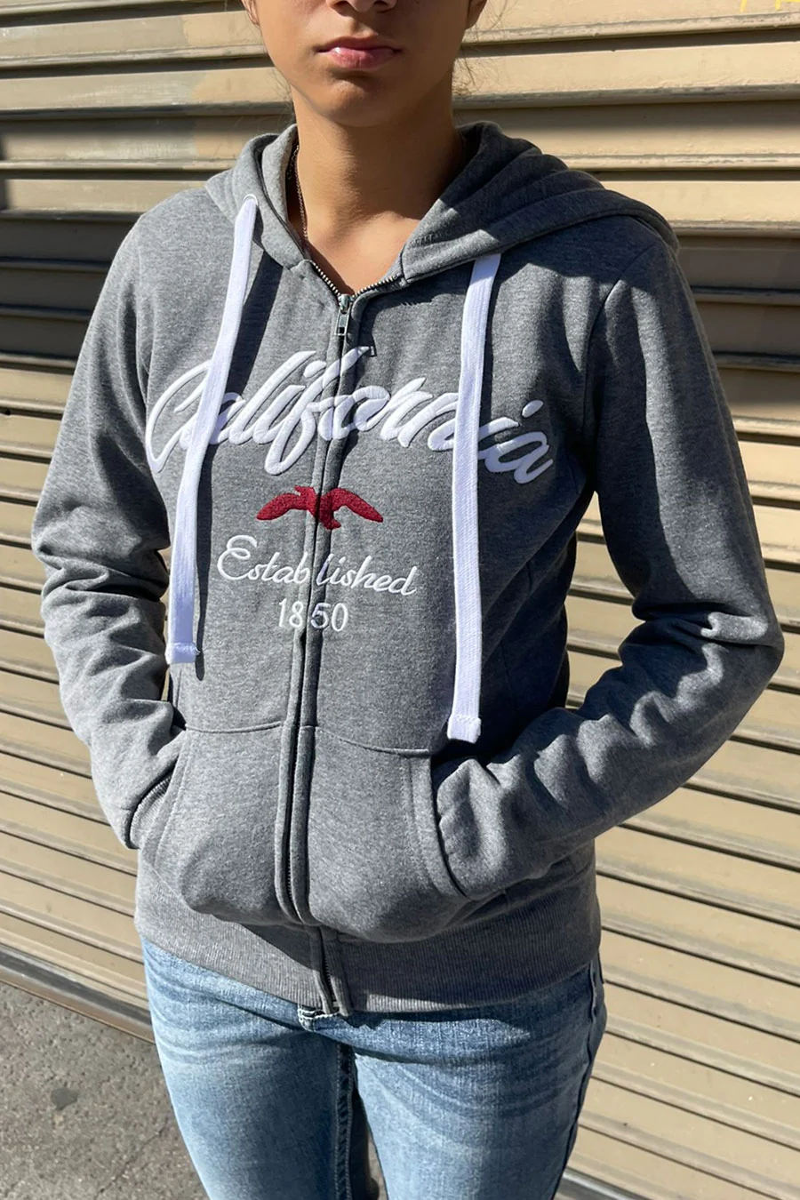 California Bird Fleece Zip-Up Hoodie Jacket - Image 7