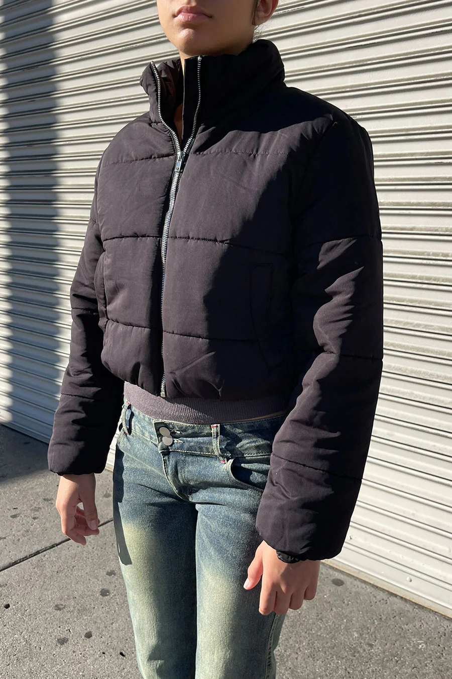 Essential Puffer Jacket With Standing Collar - Image 2
