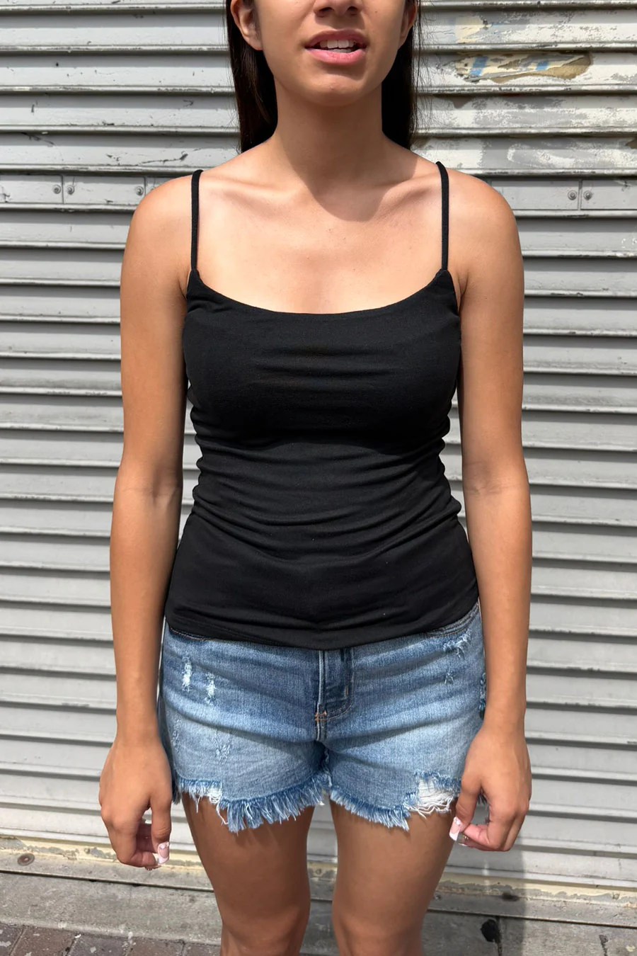 Basic Soft-Hand Buttery Knit Double Layer Cami Top