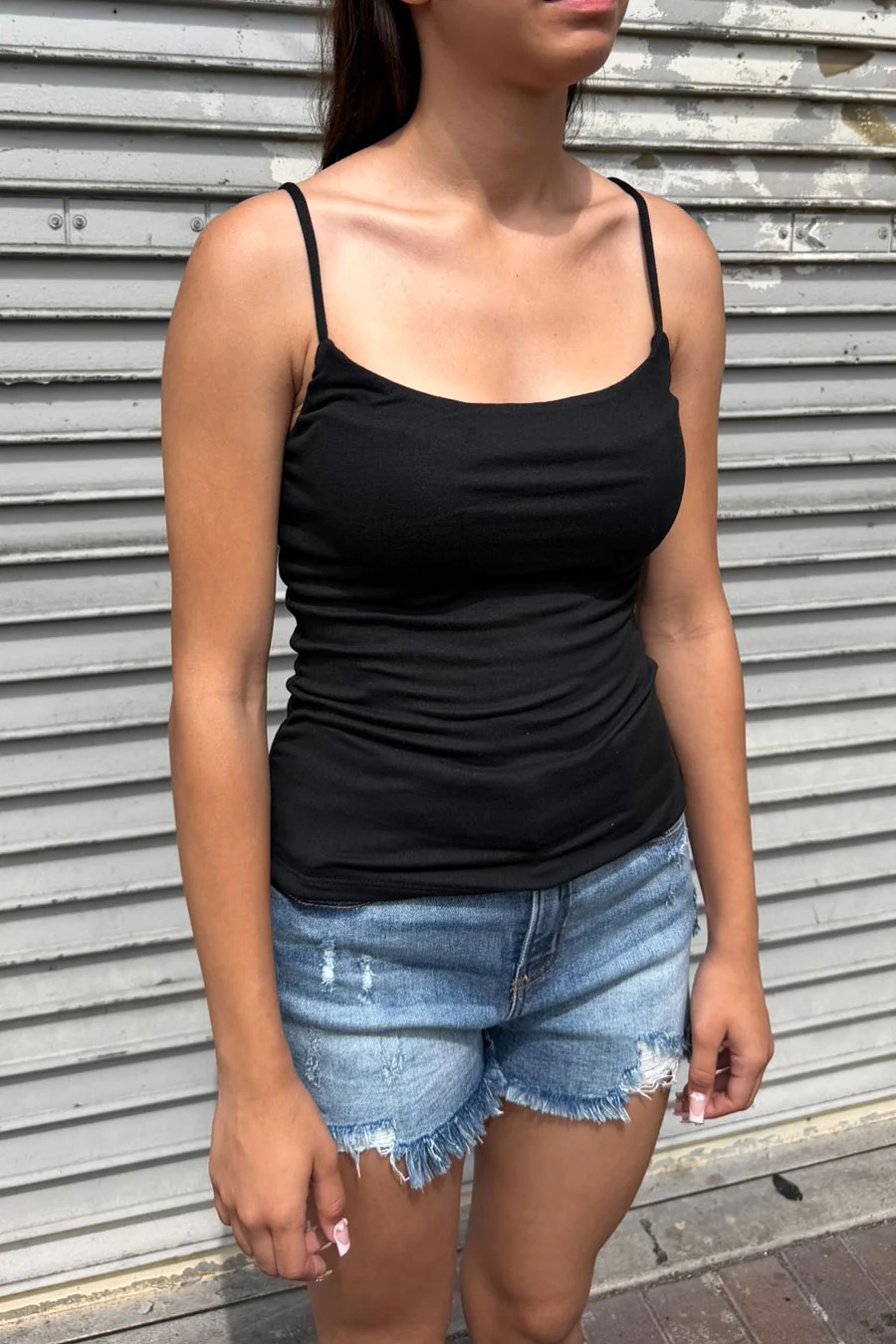 Basic Soft-Hand Buttery Knit Double Layer Cami Top - Image 3