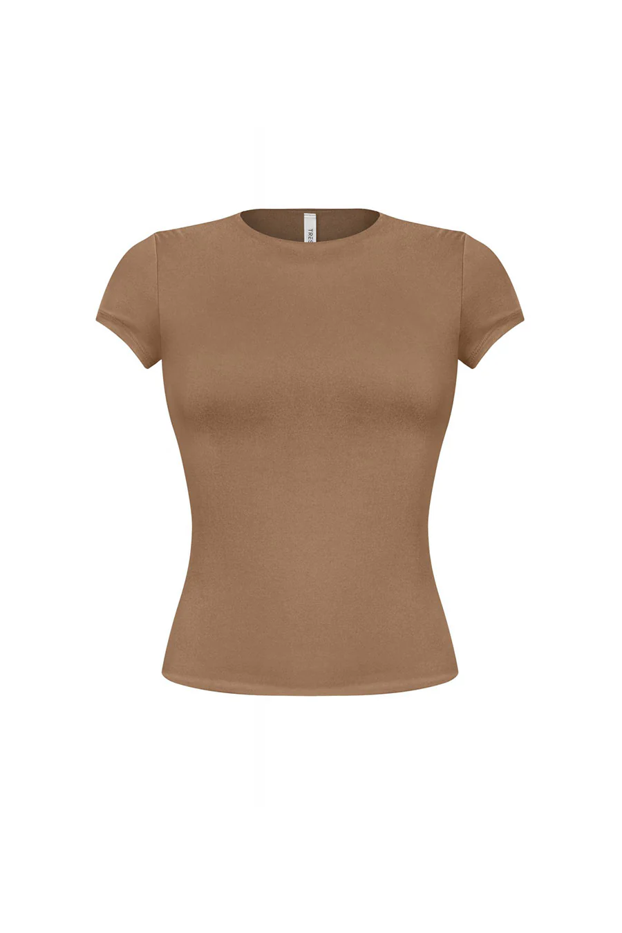 Tresser™ Short Sleeve Round Neck Solid Basic Top (Double-Layer) - Image 3