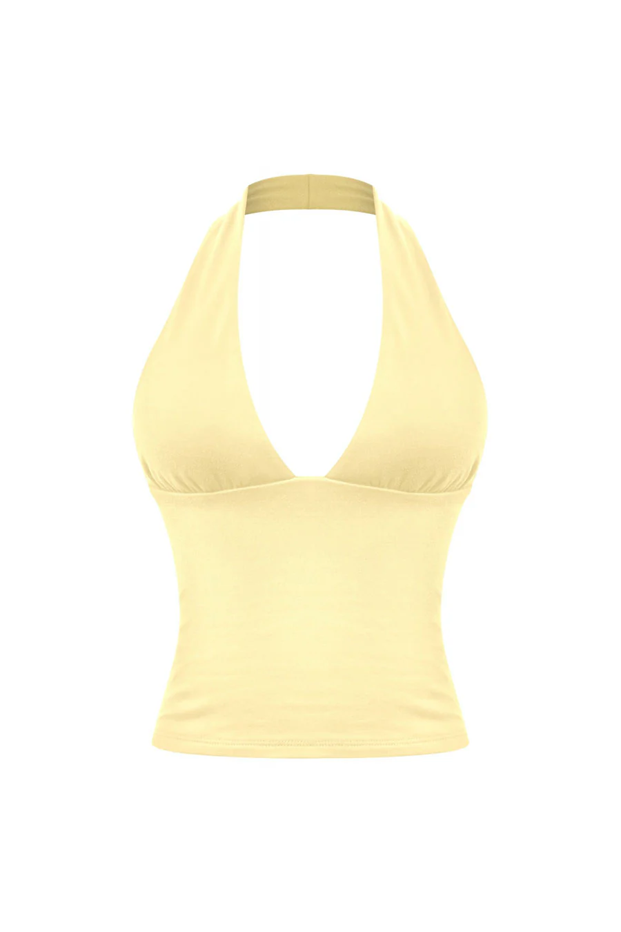 Tresserâ„¢ Sleeveless Halter Open Back Cropped Double-Layer Top - Image 3