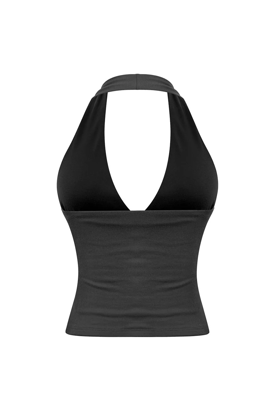 Tresserâ„¢ Sleeveless Halter Open Back Cropped Double-Layer Top - Image 4