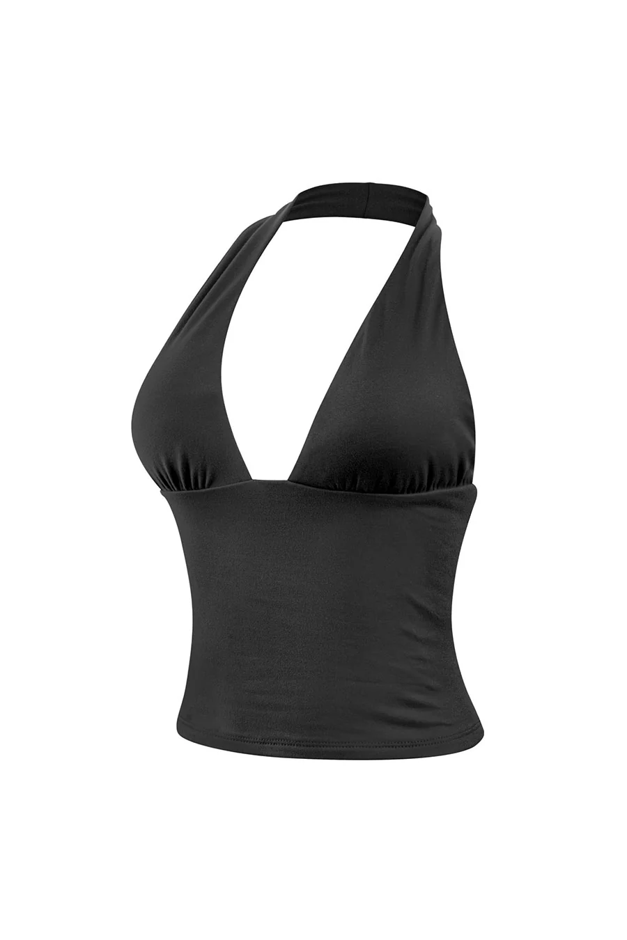 Tresserâ„¢ Sleeveless Halter Open Back Cropped Double-Layer Top - Image 5