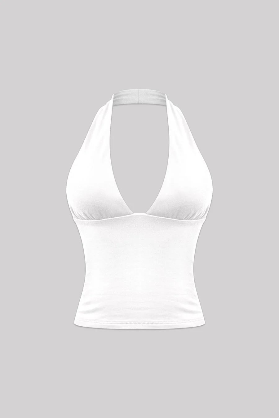 Tresserâ„¢ Sleeveless Halter Open Back Cropped Double-Layer Top - Image 6