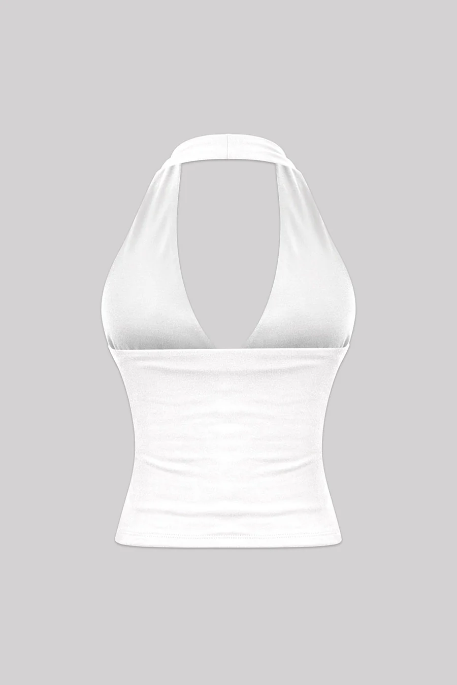 Tresserâ„¢ Sleeveless Halter Open Back Cropped Double-Layer Top - Image 7