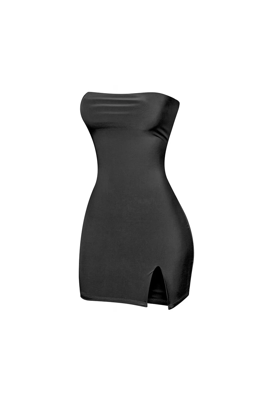 Tresserâ„¢ Strapless Tube Side Slit Mini Dress with Back Tie