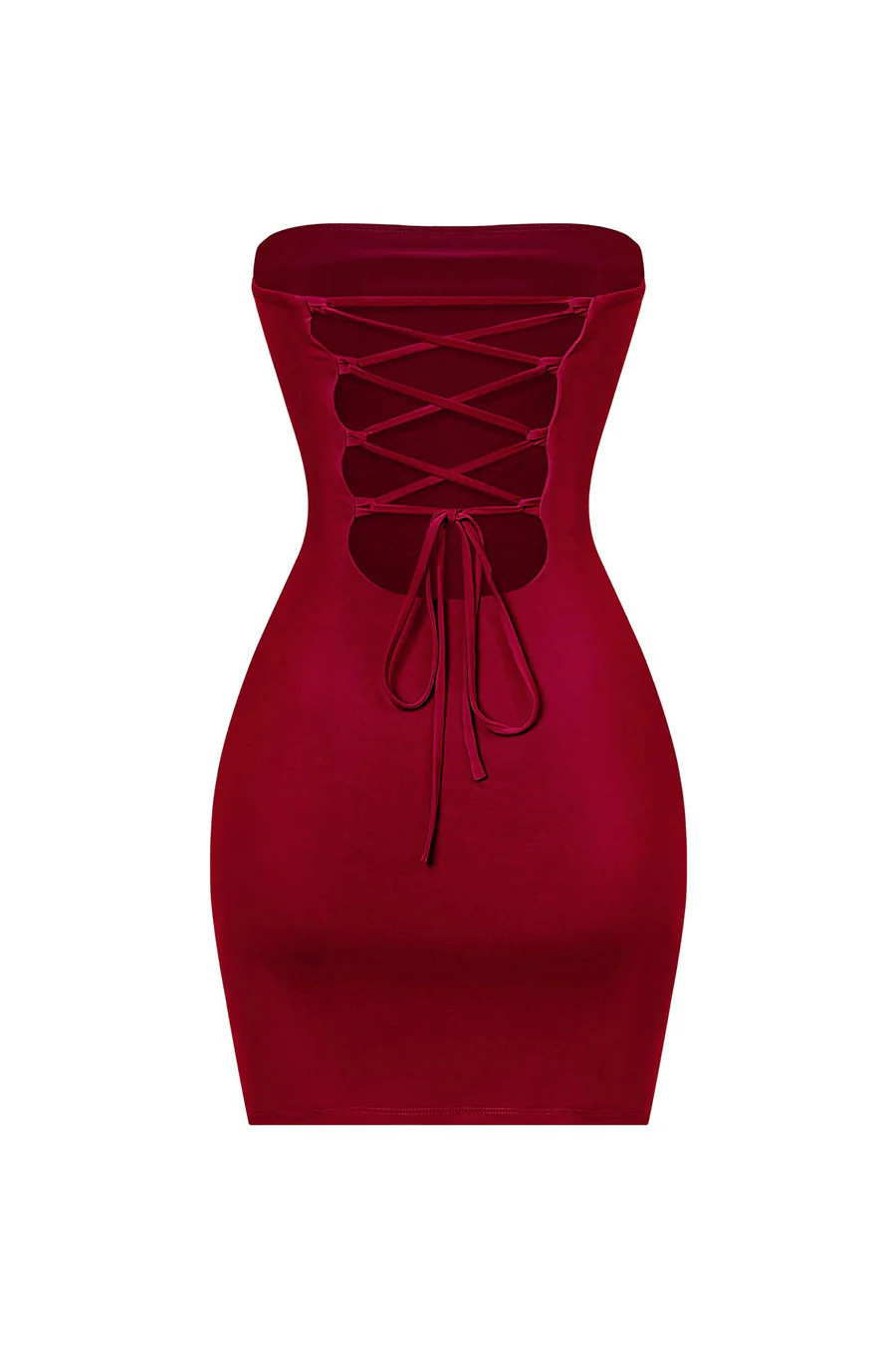 Tresserâ„¢ Strapless Tube Side Slit Mini Dress with Back Tie - Image 14