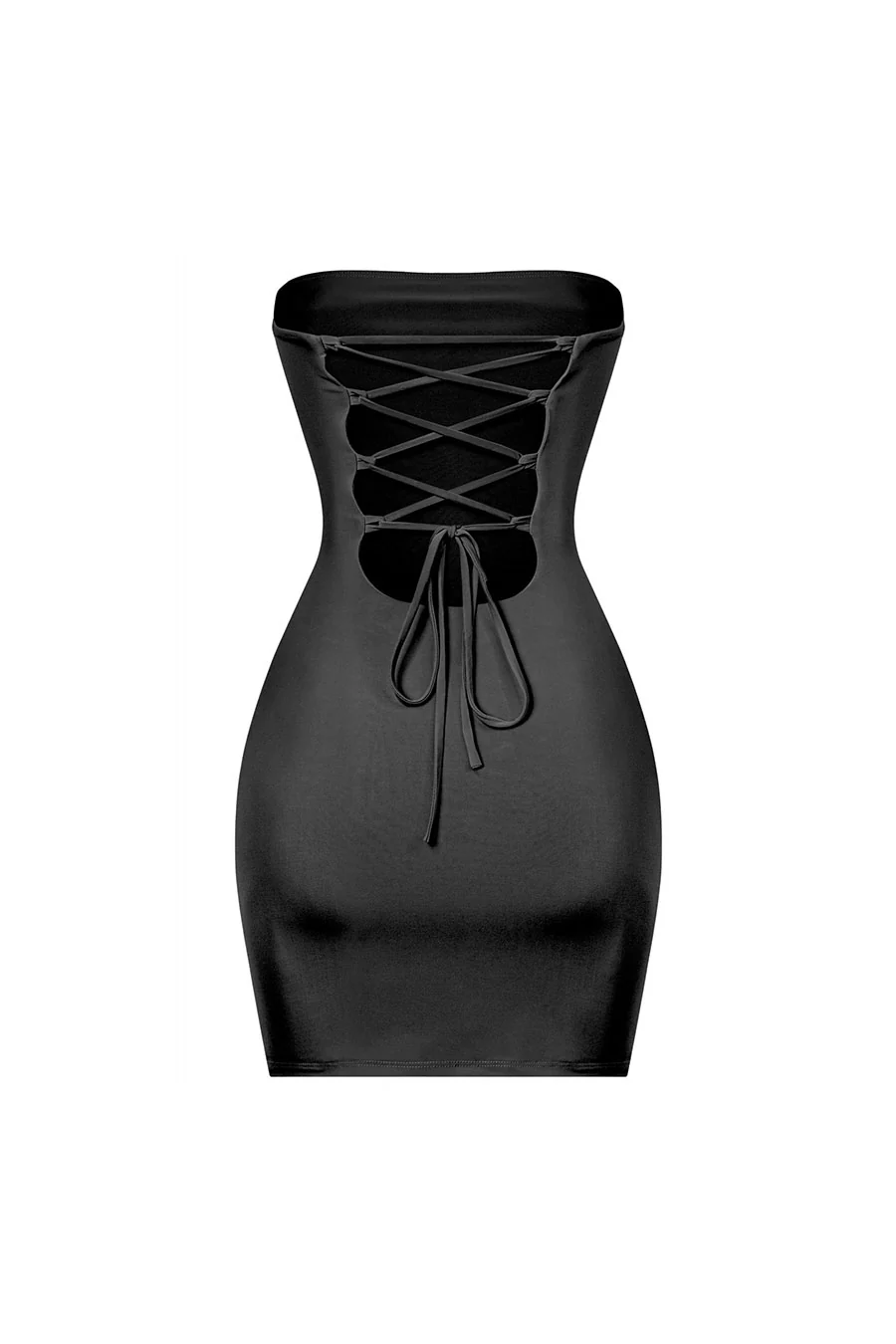 Tresserâ„¢ Strapless Tube Side Slit Mini Dress with Back Tie - Image 2