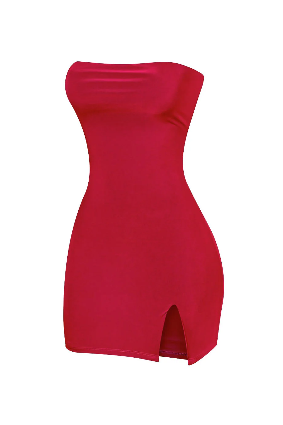 Tresserâ„¢ Strapless Tube Side Slit Mini Dress with Back Tie - Image 21