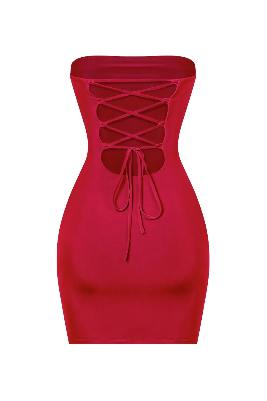 Tresserâ„¢ Strapless Tube Side Slit Mini Dress with Back Tie - Image 22