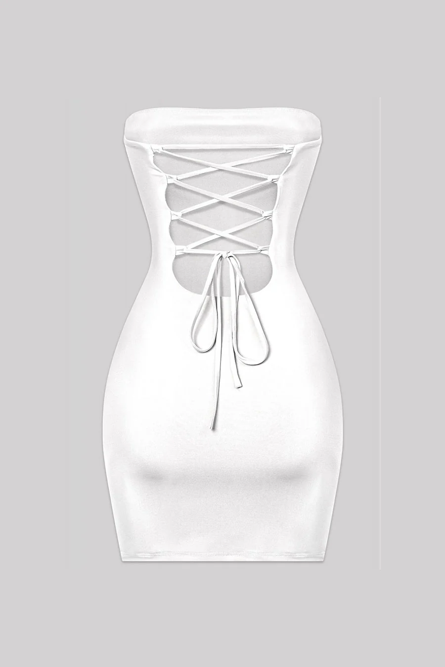 Tresserâ„¢ Strapless Tube Side Slit Mini Dress with Back Tie - Image 4