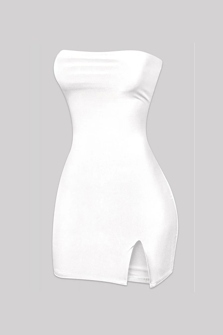 Tresserâ„¢ Strapless Tube Side Slit Mini Dress with Back Tie - Image 5