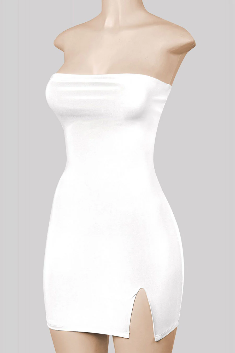 Tresserâ„¢ Strapless Tube Side Slit Mini Dress with Back Tie - Image 7