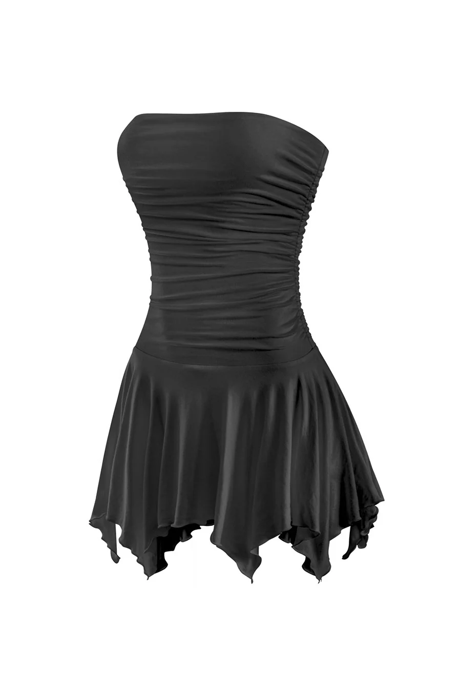 Tresser™ Tube Ruched Pleated Mini Dress with Under Shorts (Double-Layer) - Image 2