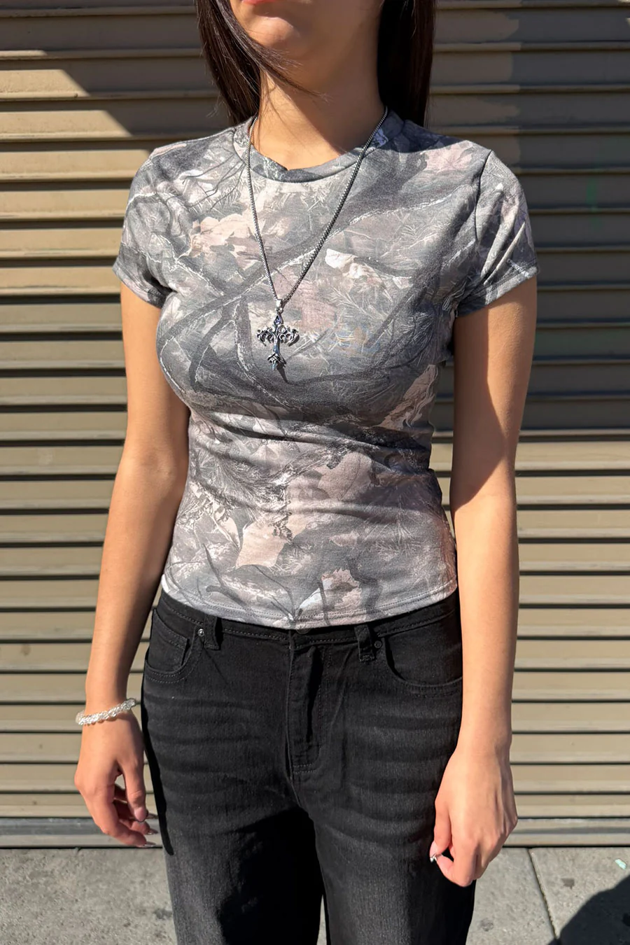 Woodland Graphic Camouflage Print Short Sleeve Tee - Image 2