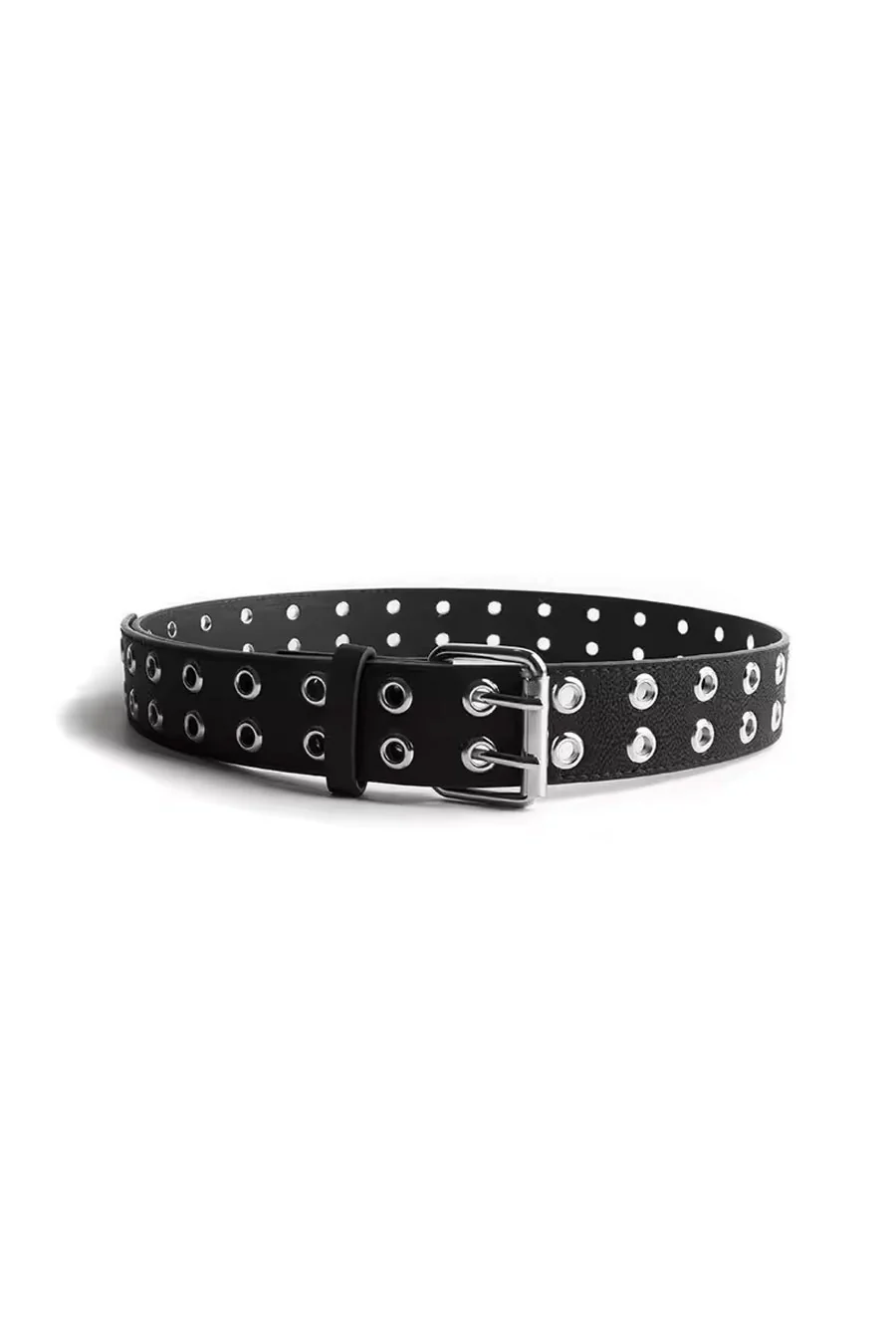 Y2K Essential Grunge/Gothic Double Pin Buckle Belt