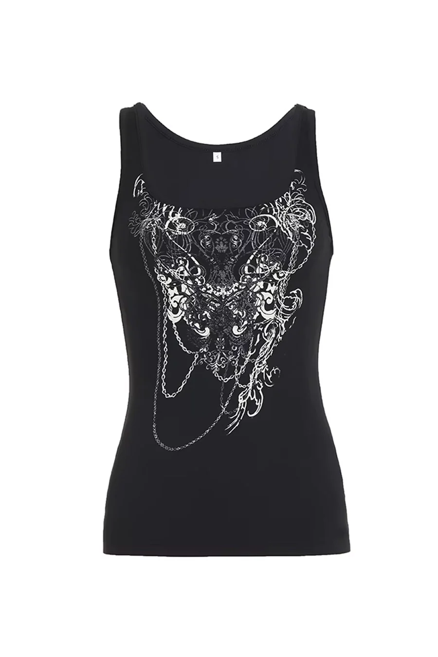 Y2K Gothic Grunge Chain Print Sleeveless Tank Top - Image 4